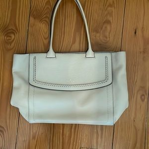 Kate Spade large bone colored tote. Good used condition.